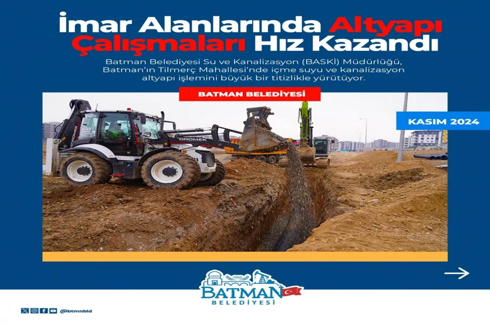 İmar alanlarında altyapı çalışmaları hız kazandı