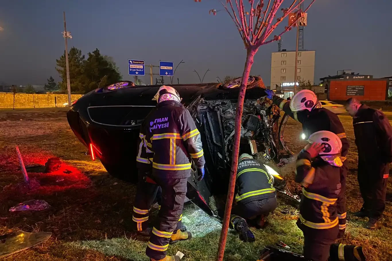 Direksiyon hakimiyetini kaybeden otomobil takla attı: Bir yaralı