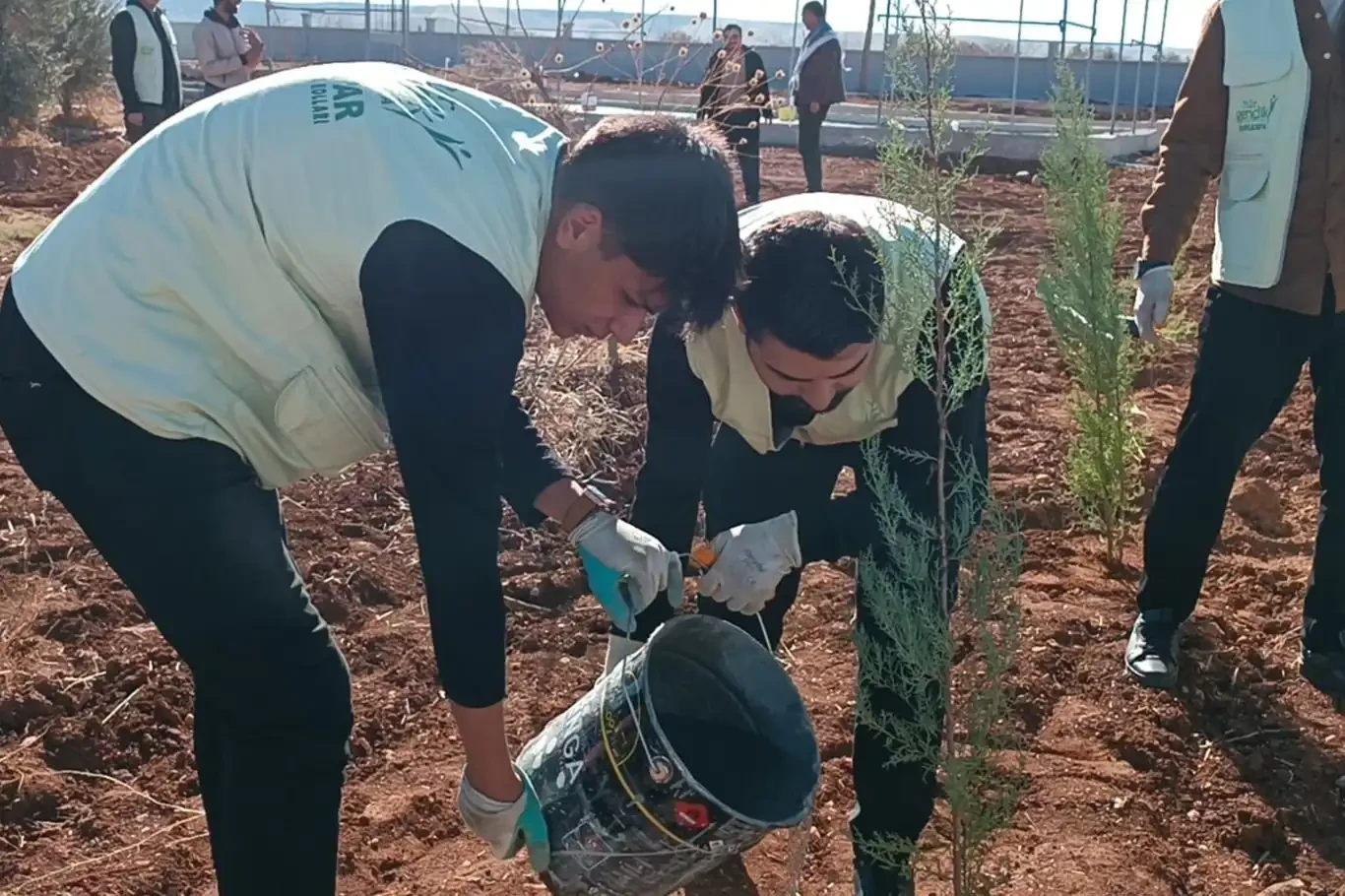 HÜDA PAR Şanlıurfa İl Gençlik Kolları’ndan fidan dikme programı