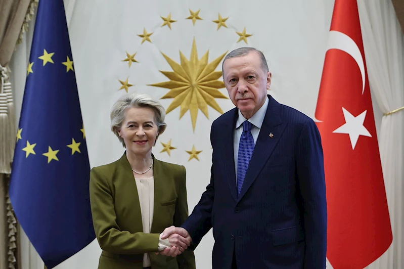 Cumhurbaşkanı Erdoğan, AB Komisyonu Başkanı Leyen ile görüştü