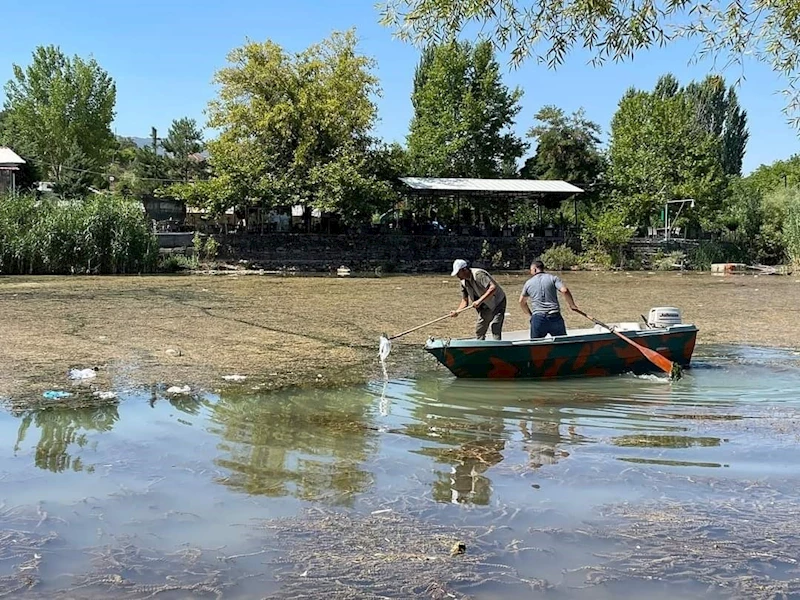 Doğa koruma ekipleri çöpleri temizliyor
