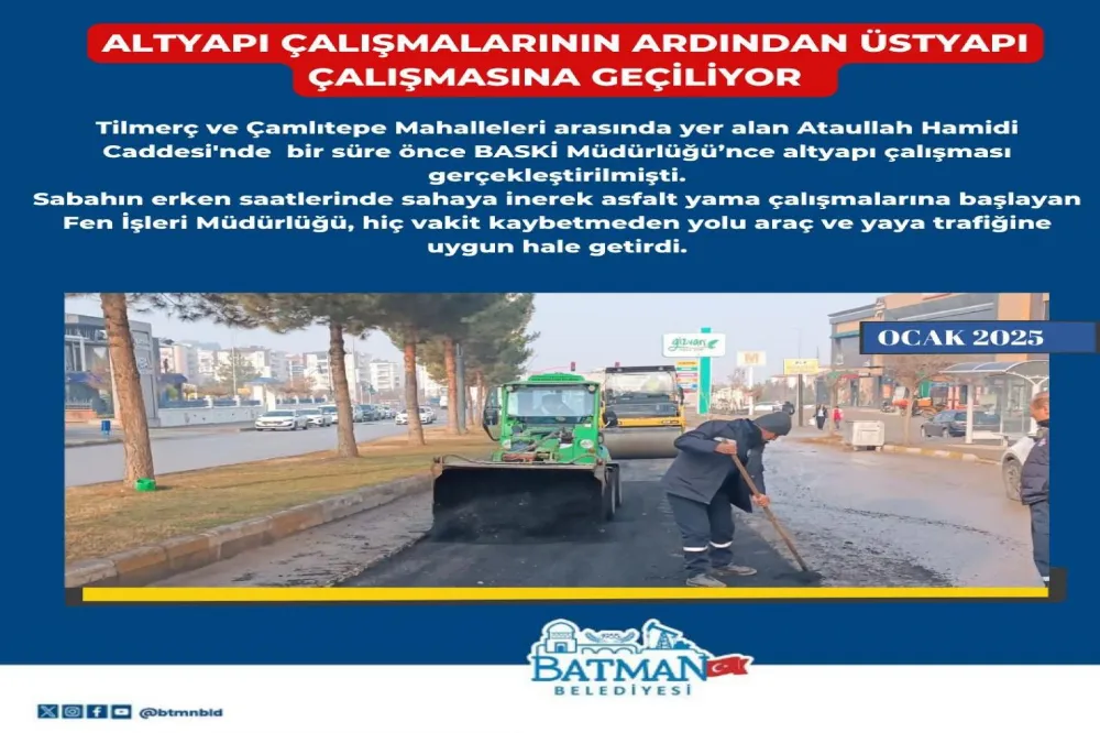 Altyapı çalışmalarının ardından üstyapı çalışmasına geçiliyor