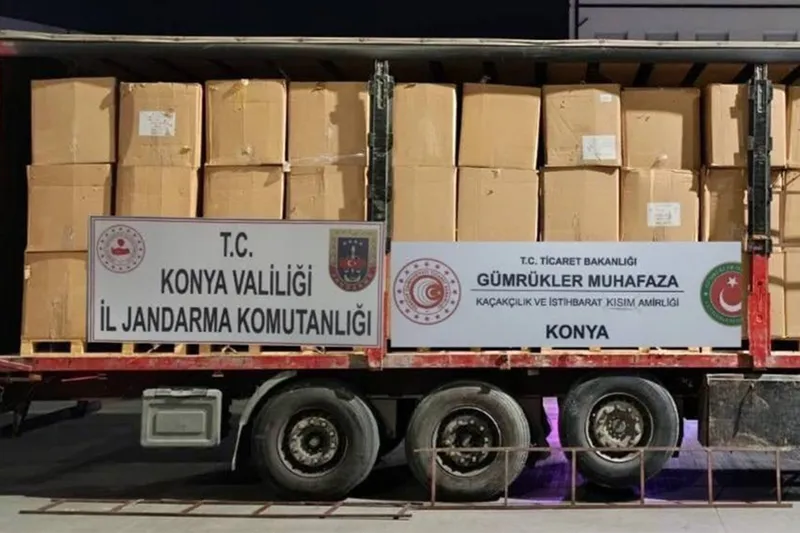 Konya’da kaçakçılık operasyonu: 12 bin 920 kilogram kaçak tütün ele geçirildi
