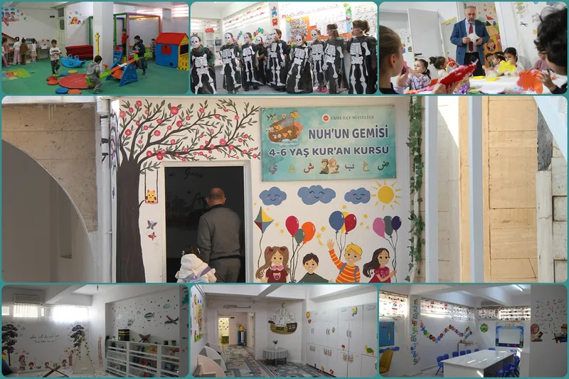 4-6 yaş Kur’an kursu öğrencileri keyifli etkinliklerle eğlenirken öğreniyor