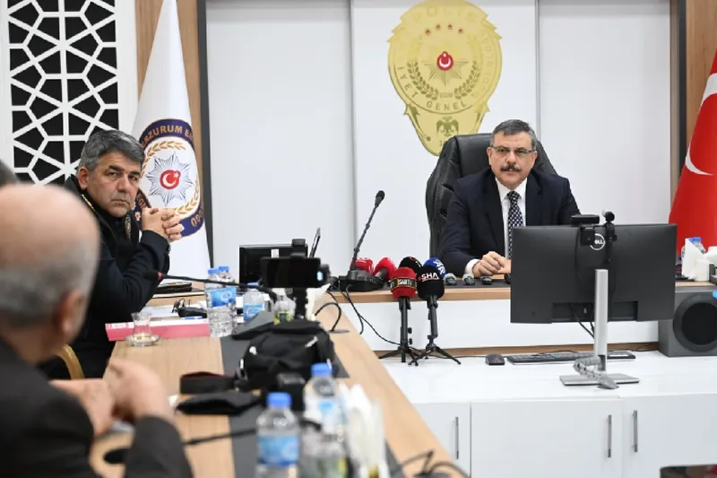 Erzurum’da aralık ayı asayiş ve güvenlik toplantısı yapıldı