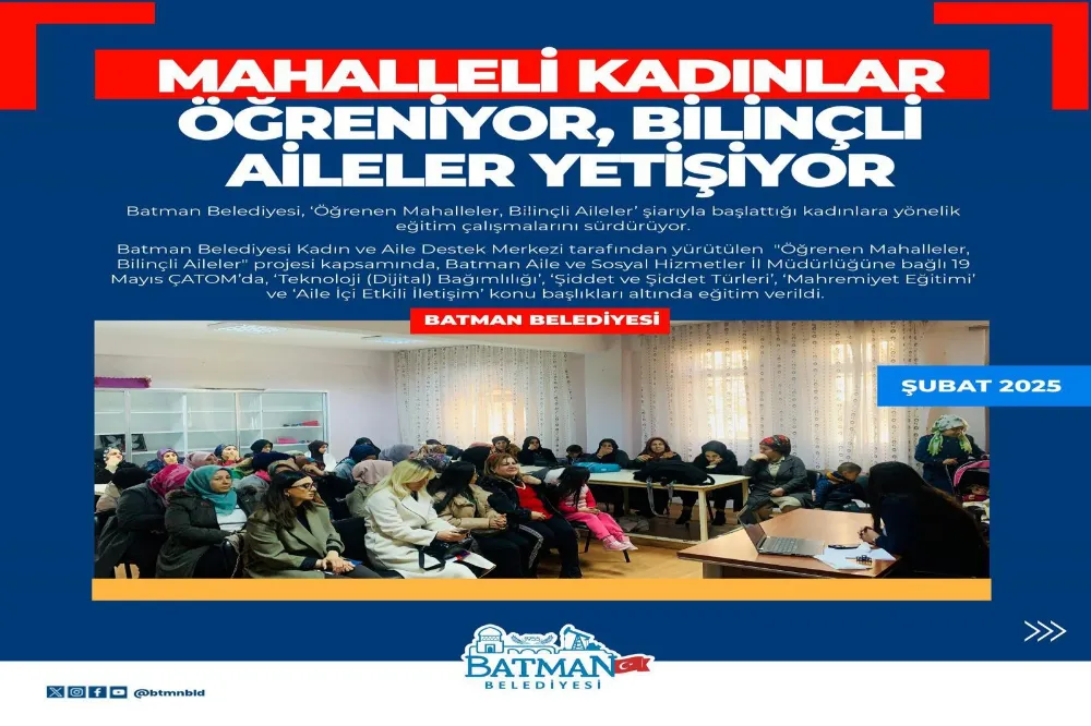 Mahalleli kadınlar öğreniyor, bilinçli aileler yetişiyor