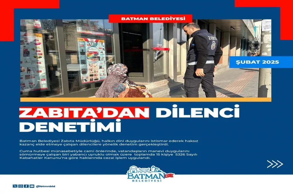 Zabıta’dan dilenci denetimi