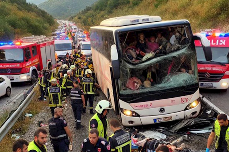 Yolcu otobüsü şarampole devrildi: 8