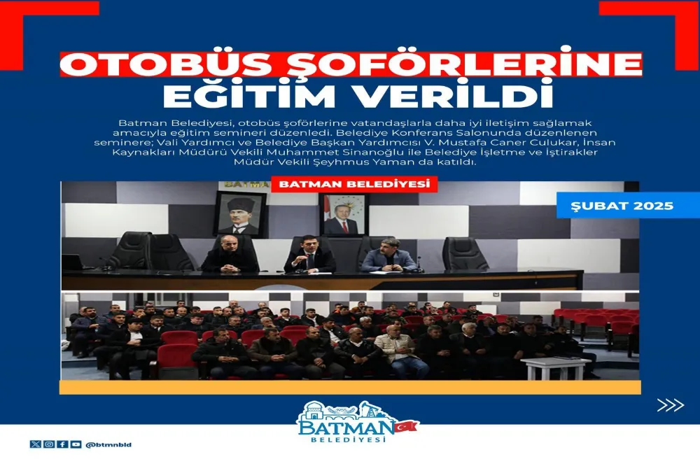 Otobüs şoförlerine eğitim verildi