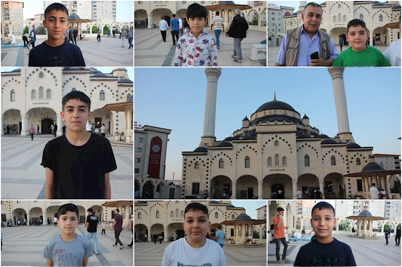 Bayram namazı için camiye gelen çocuklar: Gazze için dua edeceğiz