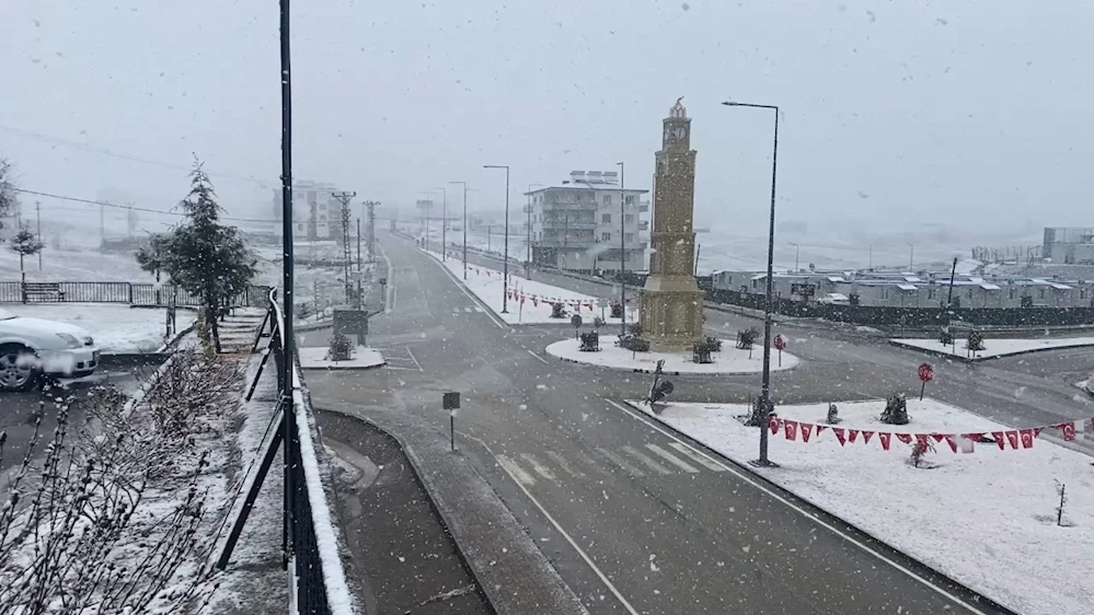 Adıyaman’ın Sincik ilçesine kış yeniden geldi