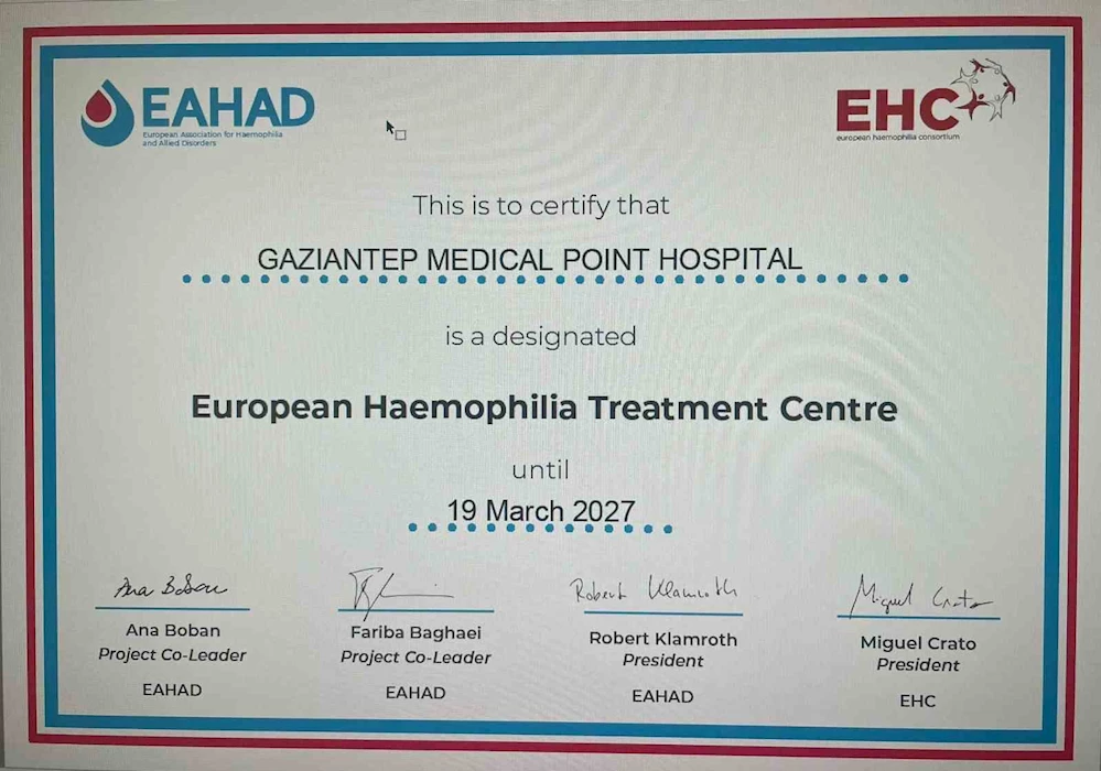 Medical Point Hastanesi’nde hemofili tedavisinde yeni bir adım