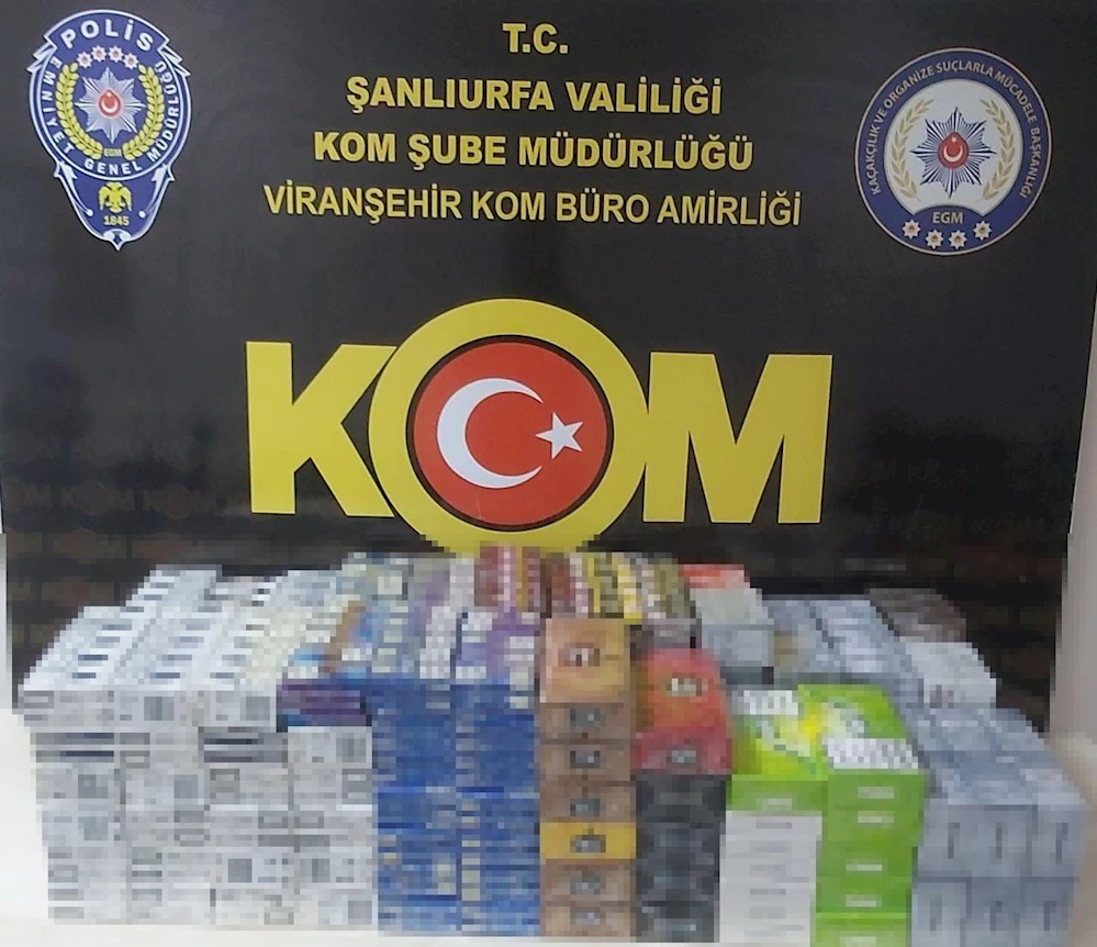 Şanlıurfa’da bin 660 paket kaçak sigara ele geçirildi